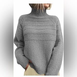🆕 Chunky Knit Pullover Long Sleeve Jumper Tops Trendy Winter Sweater